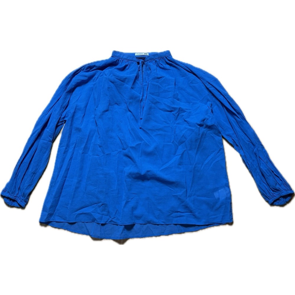 UNIQLO x JWA Blue Blouse PRELOVED L Women's Casual Top Business Sheer